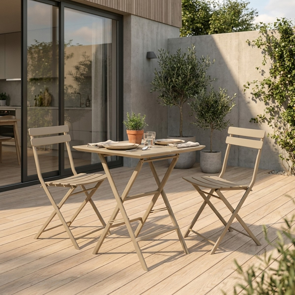 Klappbarer Gartentisch 60x60 cm Cervinia Quadrato