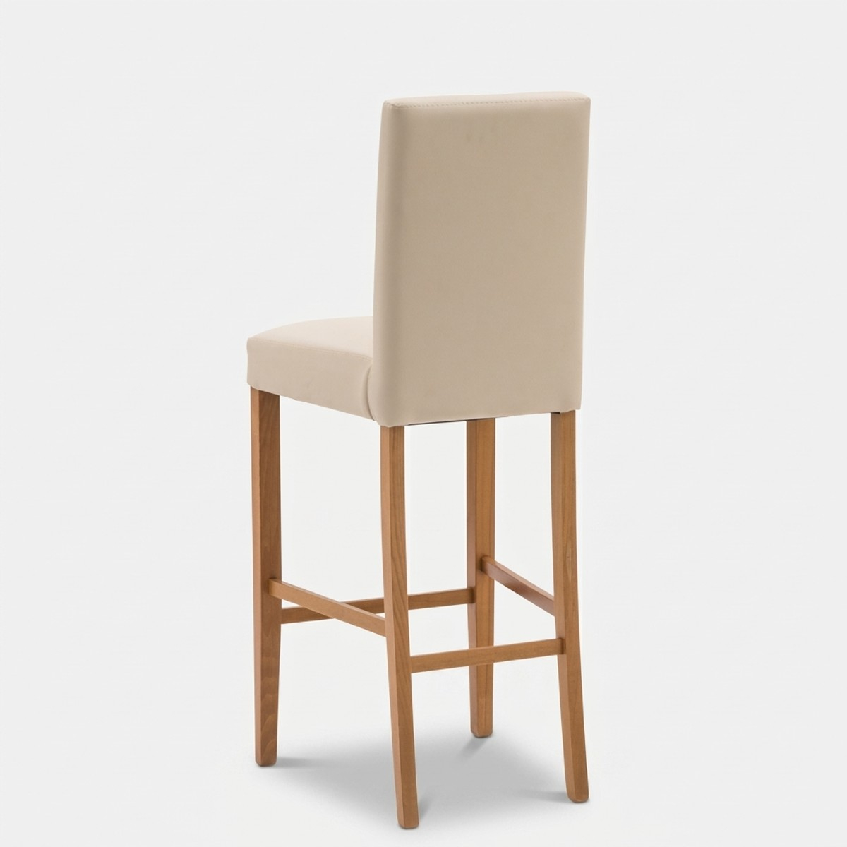 Barhocker aus Kunstleder mit Holzbeinen Judit
