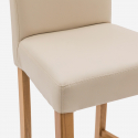 Barhocker aus Kunstleder mit Holzbeinen Judit
