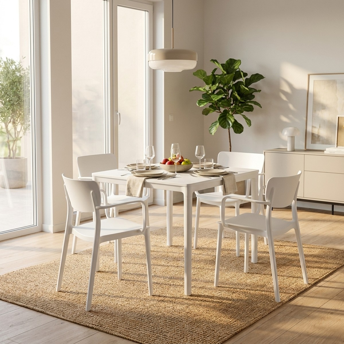 Set 2 sedie impilabili da interno ed esterno Messina