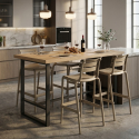 2er Set stapelbare hohe Barhocker Punat