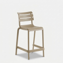 Set 2 sgabelli alti impilabili per cucina e giardino Punat 65