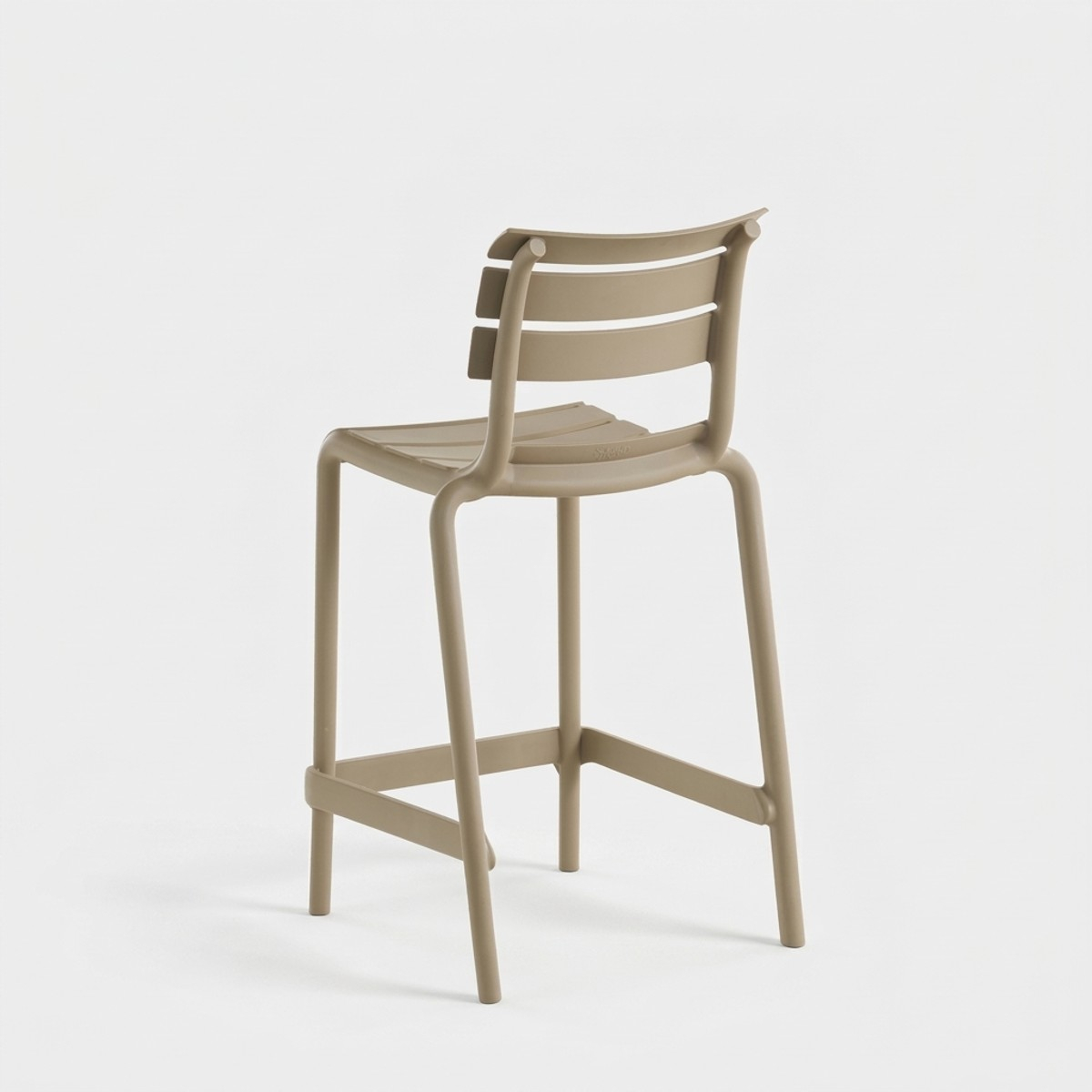 2er Set stapelbare Barhocker für Küche und Garten Punat HS 65