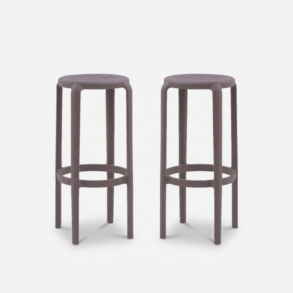 2er-Set Barhocker aus Polypropylen 75 cm Stara baska