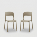 2er Set moderne stapelbare Stühle aus Polypropylen Numana