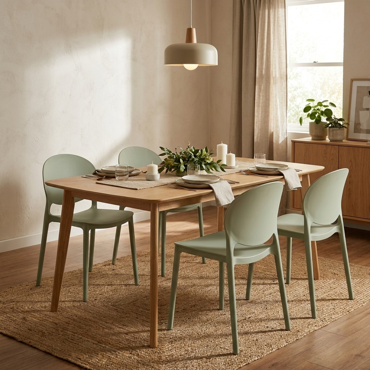 2er-Set moderne stapelbare Stühle für Esszimmer und Küche Luna