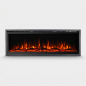 Camino elettrico da incasso e parete 127 cm Divina Fire Chicago 130