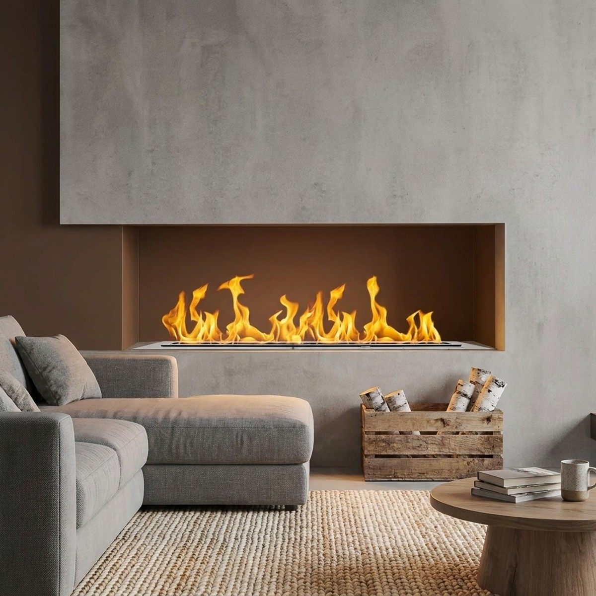 Bruciatore a bioetanolo da incasso automatico Smart Divina Fire Slim70