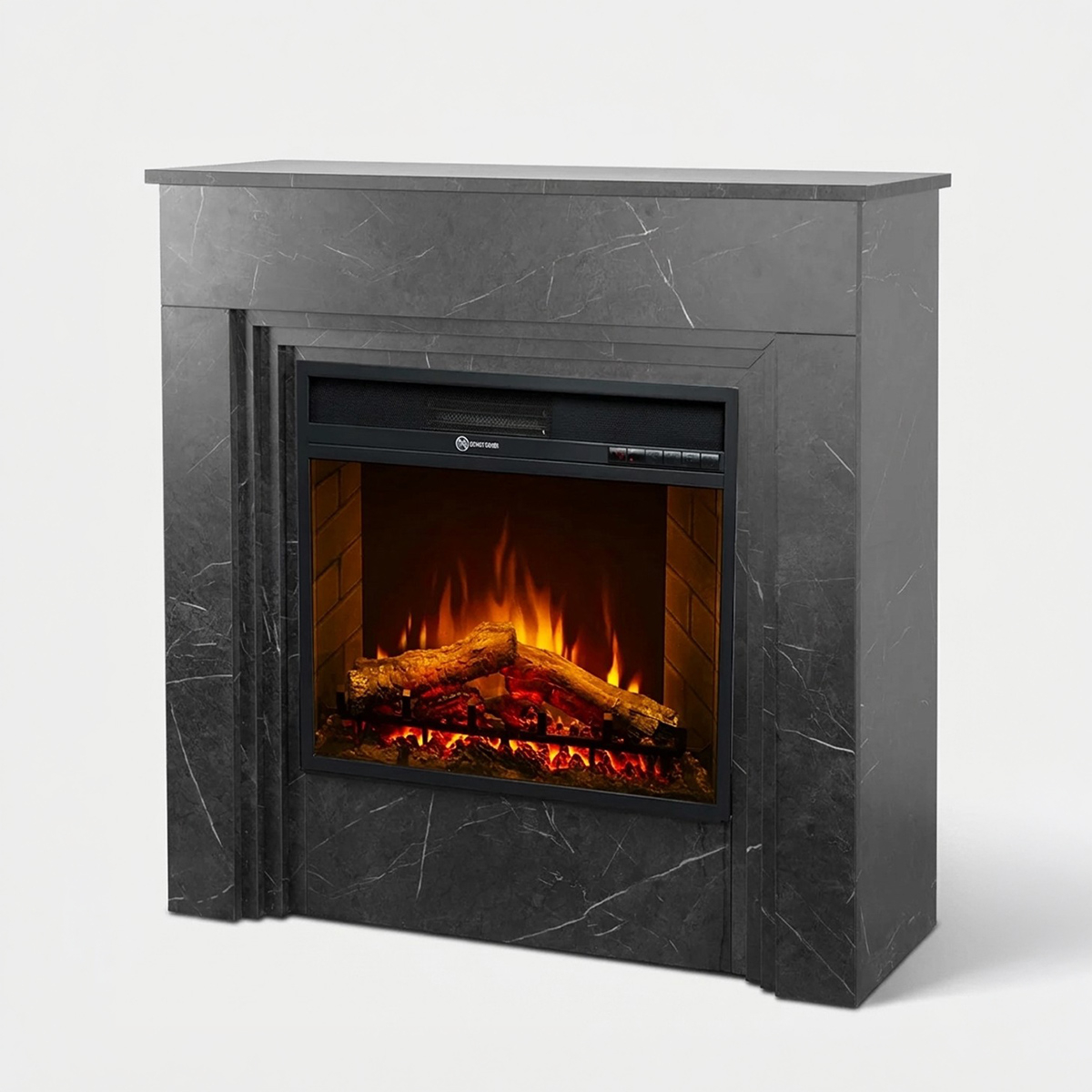 Camino elettrico da terra con telecomando e termostato Bellini