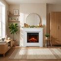 Elektrischer Standkamin mit Fernbedienung und Thermostat Bellini