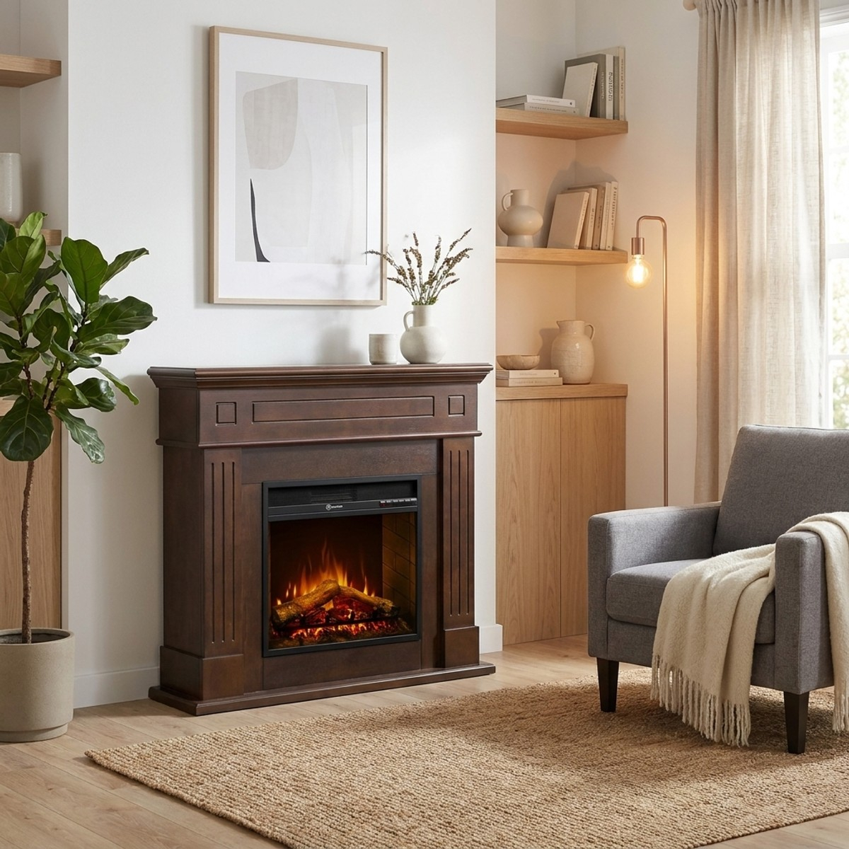 Stand-Elektrokamin mit Fernbedienung Divina Fire Cambridge