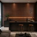 Pannello decorativo effetto metallo in legno set 6 pezzi Kvist
