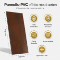 Pannello decorativo effetto metallo in legno set 6 pezzi Kvist