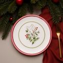 Set 6 piatti dessert in gres porcellanato Xmas Leaf