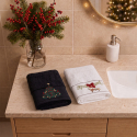 Set 2 asciugamani ospite in cotone ricamati Stuff xmas