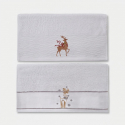 Set de 2 serviettes invité de Noël en coton Chic Xmas
