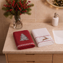 2er-Set bestickte Gästehandtücher aus Baumwolle Pathway xmas