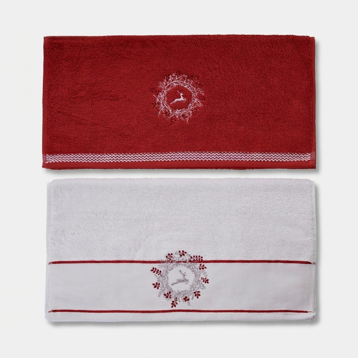 Set asciugamani ospite in cotone 2 pezzi Orbit xmas