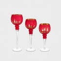 Bougeoir sur pied en verre pour table Frost