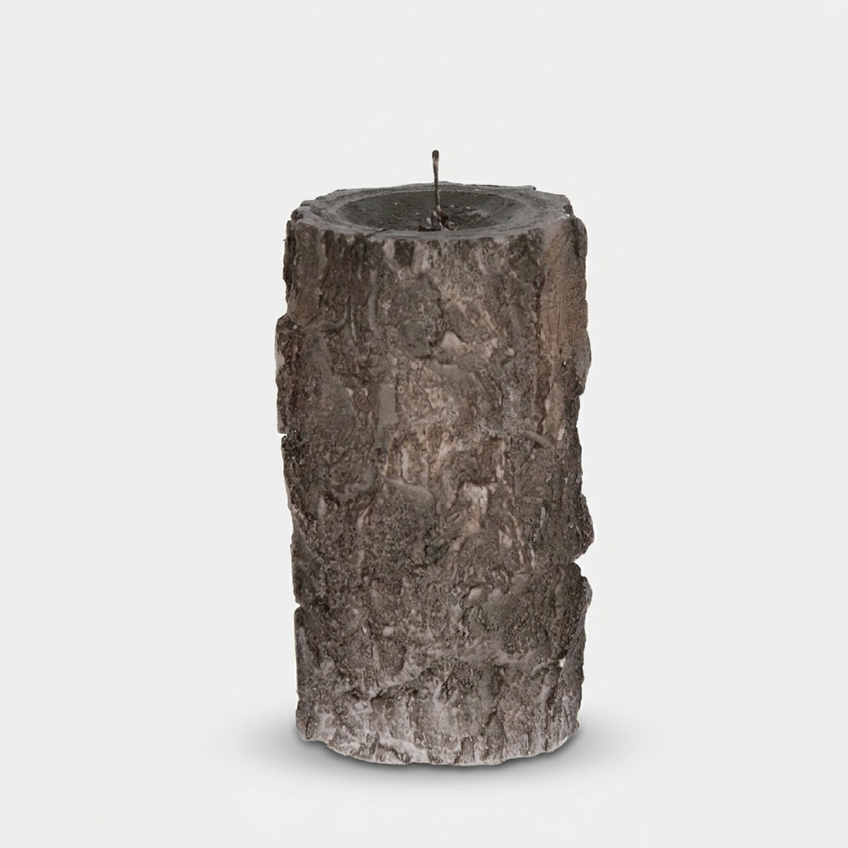 Candela decorativa cilindrica effetto corteccia Lenor