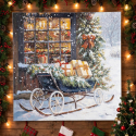 Handgemaltes Leinwandbild 60x60 cm Silent night