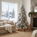 Albero di Natale artificiale innevato 210 cm Garlenda