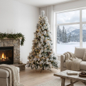 Verschneiter Weihnachtsbaum 240 cm 1519 Zweige Garlenda