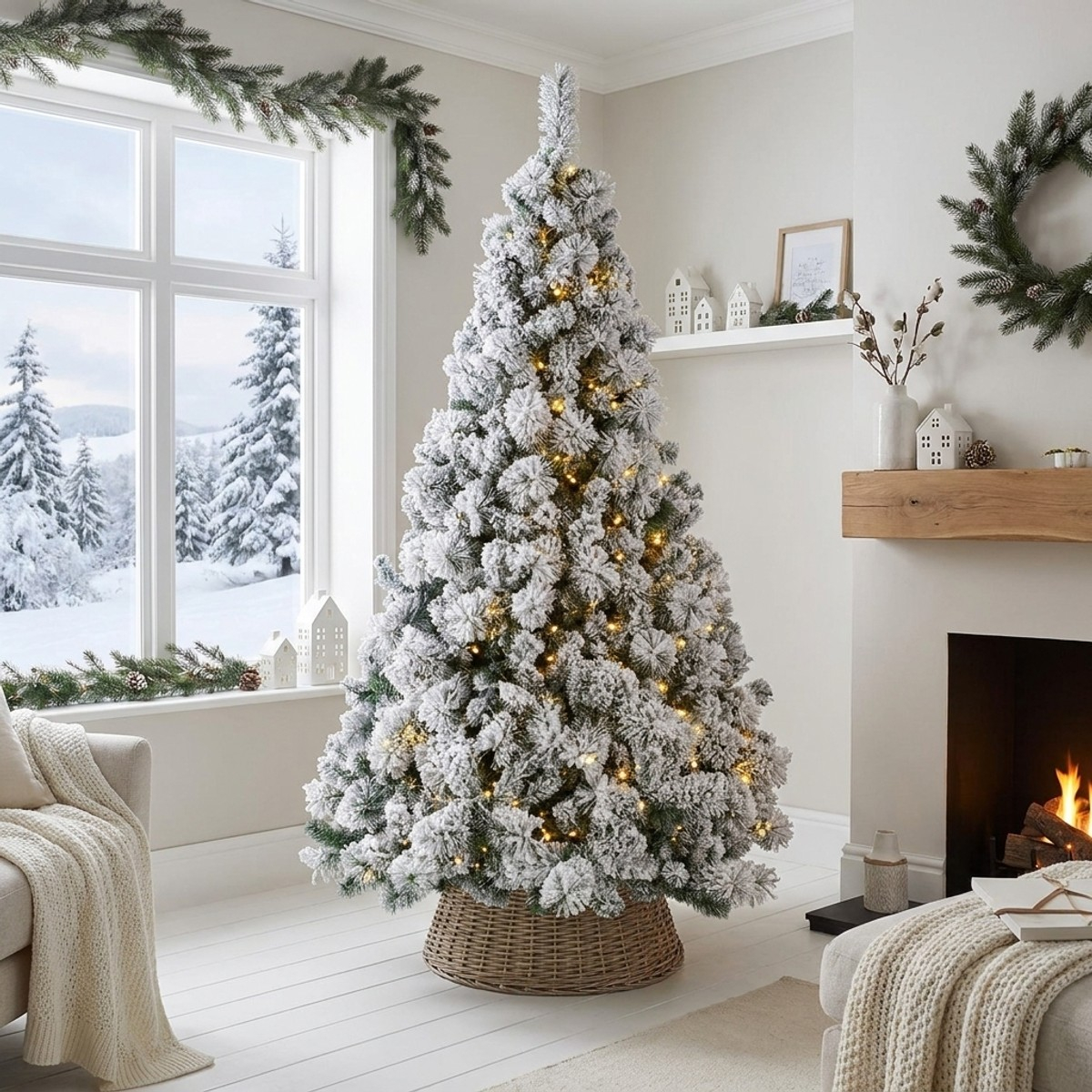 Albero di Natale artificiale innevato 210 cm Cermis