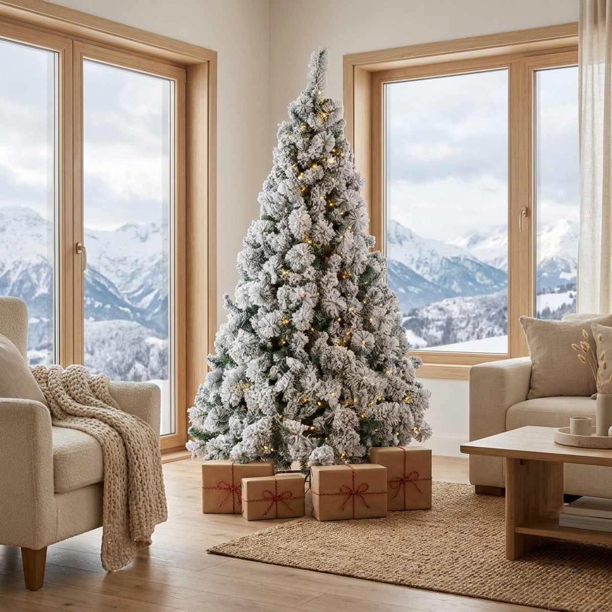 Árbol de Navidad nevado 240 cm con 1150 ramas Cermis