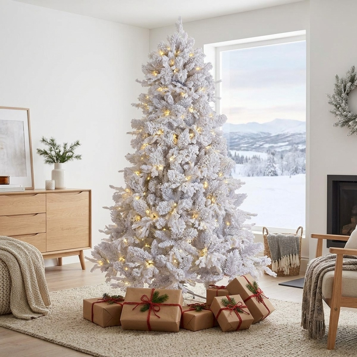 Albero di Natale artificiale innevato 180 cm con 1383 rami Arlberg