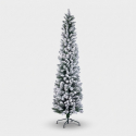 Albero di Natale slim innevato 180 cm salvaspazio 350 rami Sillian