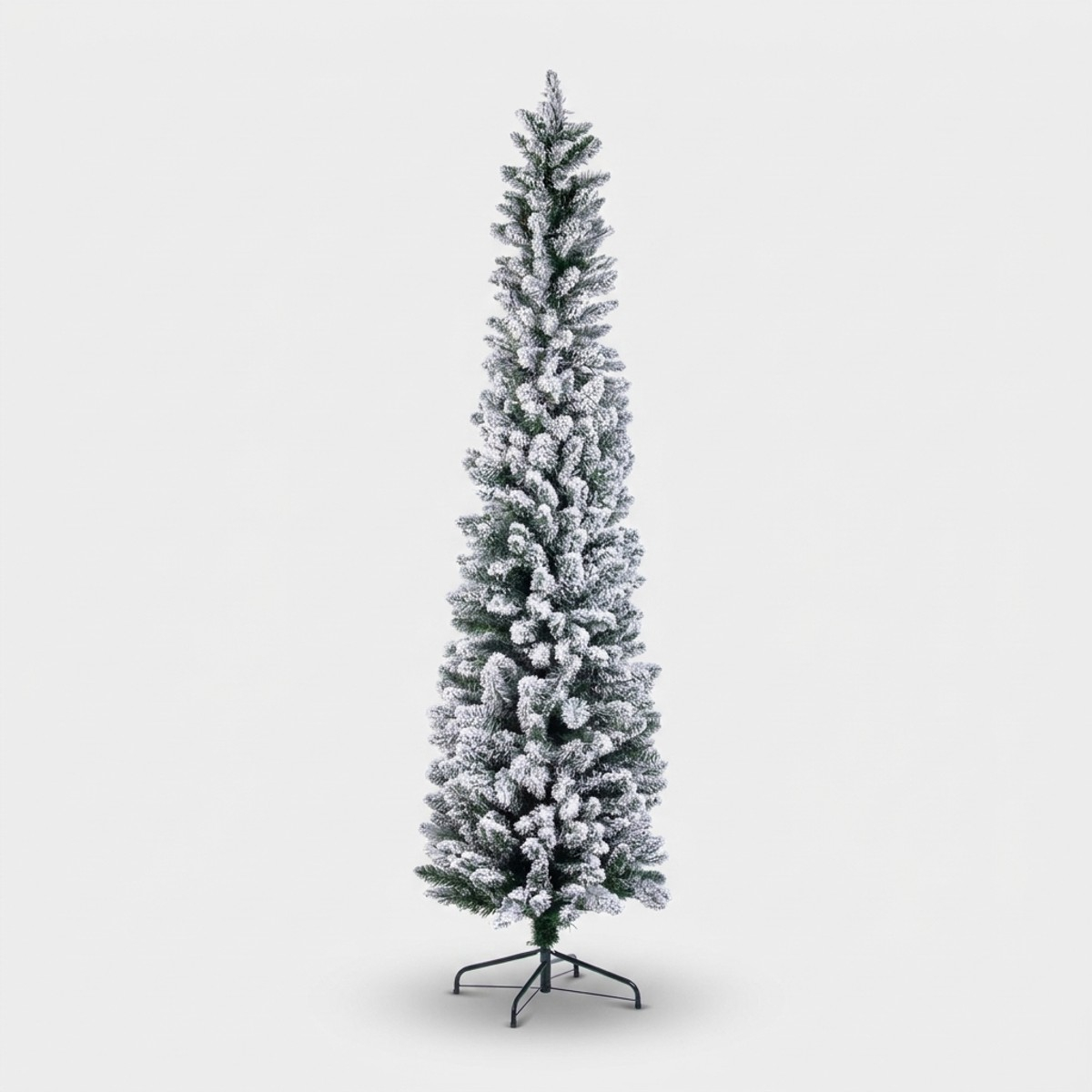 Sapin de Noël slim enneigé 180 cm gain de place 350 branches Sillian