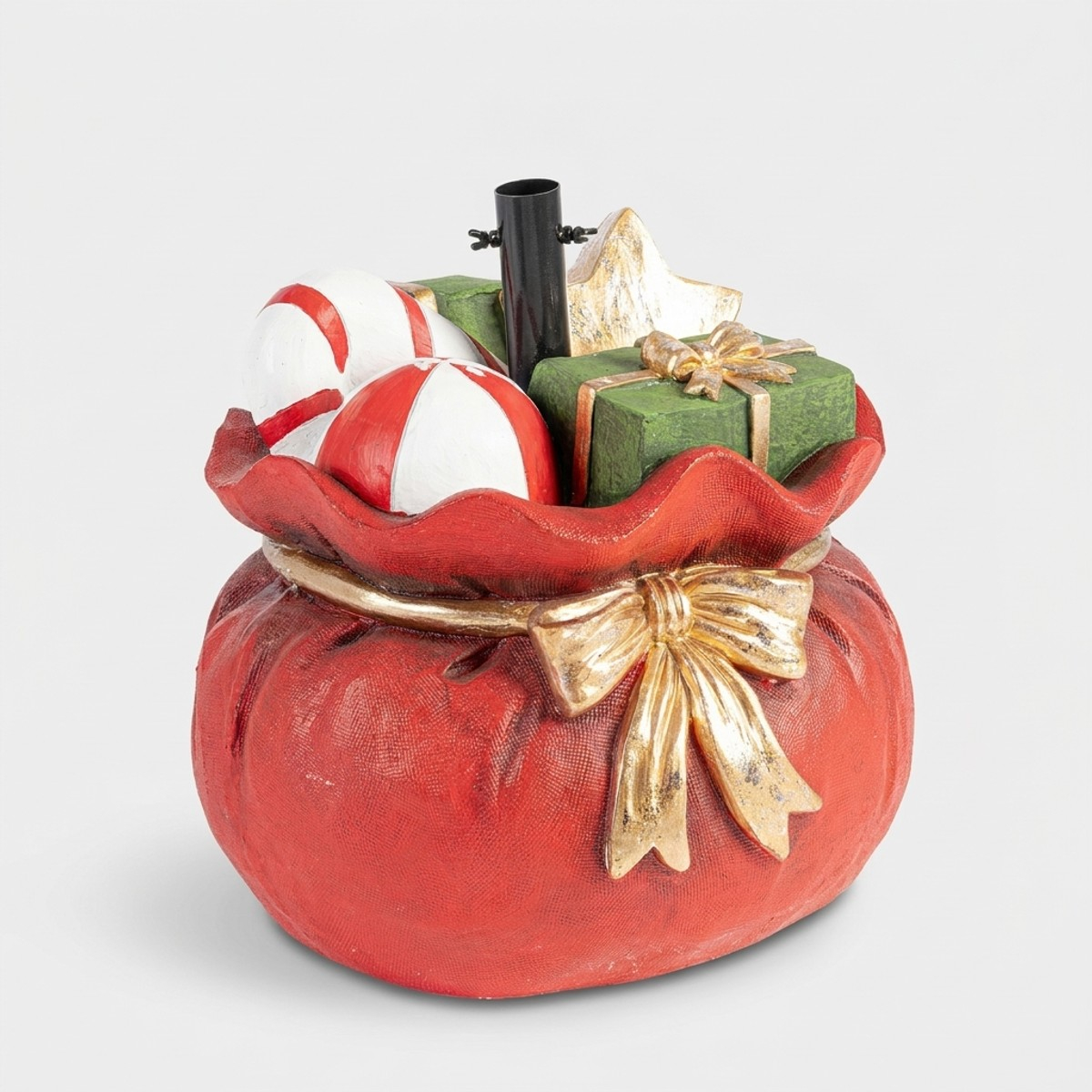 Base para árbol de Navidad con diseño de saco de regalo Fanciful