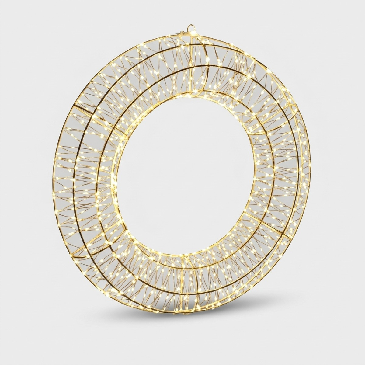 Corona navideña luminosa circular 840 microled Glitz