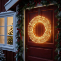 Corona navideña luminosa circular 840 microled Glitz