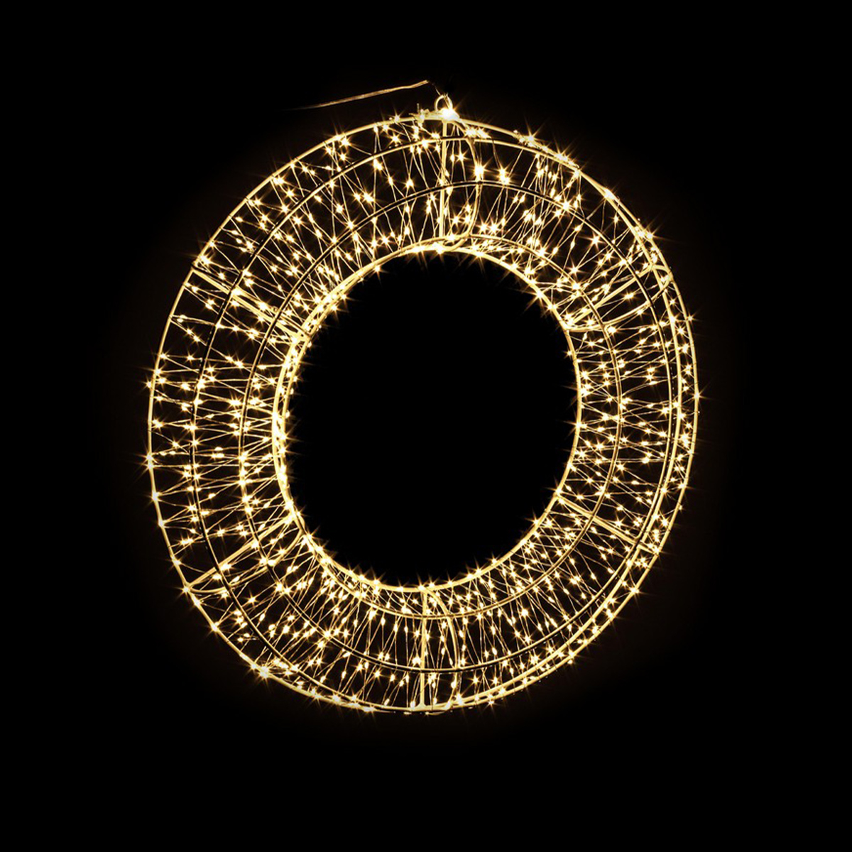 Couronne de Noël lumineuse cercle 840 microled Glitz