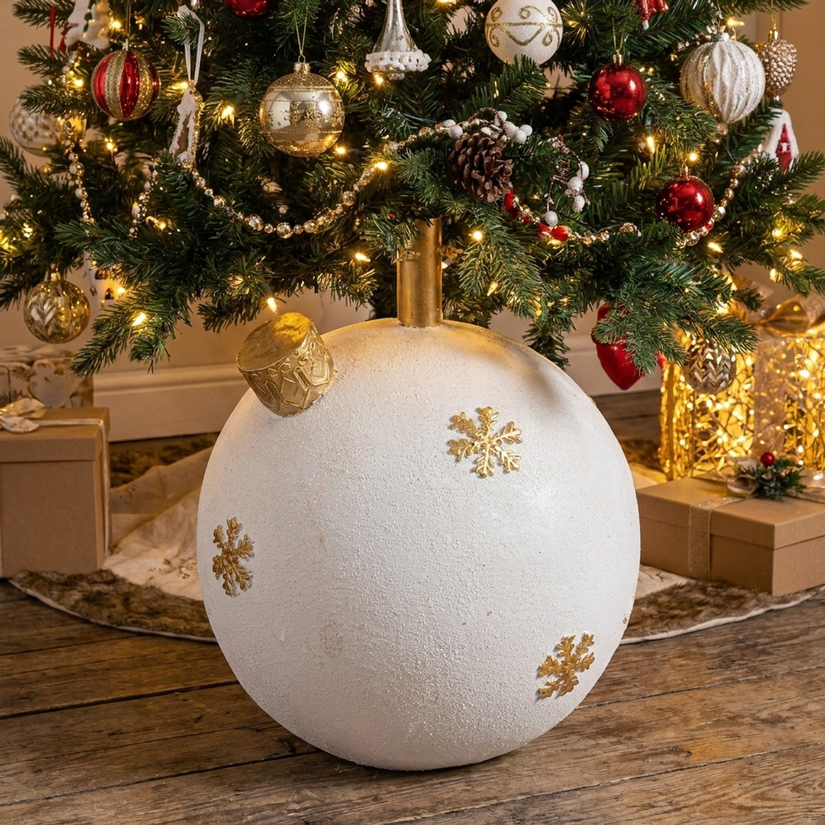 Base per albero di Natale in gesso Zadok