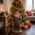 Statua natalizia Babbo Natale con lanterna da terra Devin