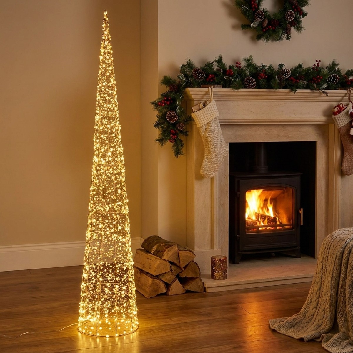 Lámpara decorativa en cono con 1440 microled Laila