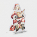 Leuchtdekoration Santa 440 Multicolor-LEDs H60 cm Polyethylen mit MDF-Sockel