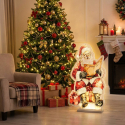 Décoration Lumineuse Santa 440 LED Multicolore H60 cm Polyéthylène avec Base MDF