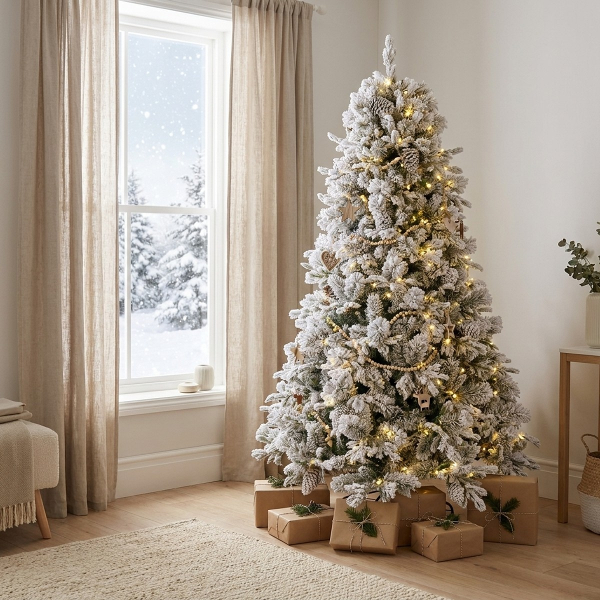 Sapin de Noël artificiel enneigé 180 cm Arves