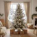 Árbol de Navidad artificial efecto escarchado 210 cm Denali
