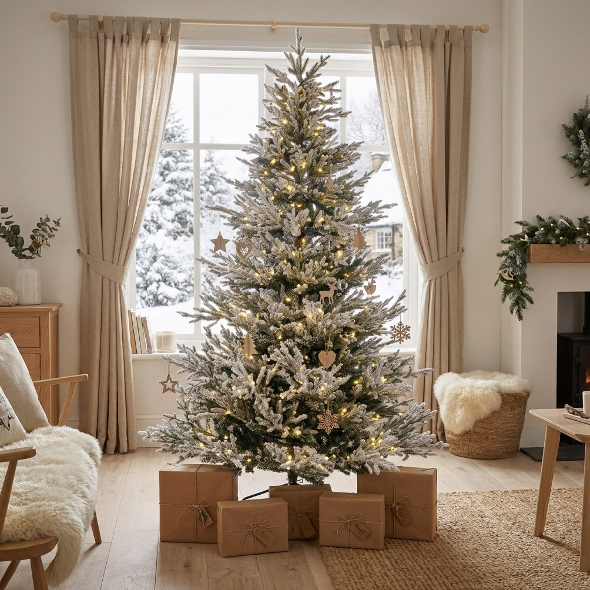 Künstlicher Weihnachtsbaum mit Frosteffekt 210 cm Denali