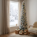 Árbol de Navidad slim nevado 240 cm 592 ramas Sillian