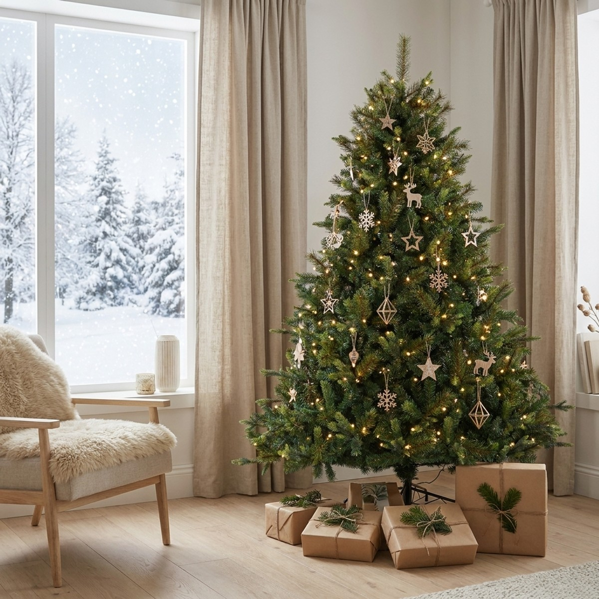 Árbol de Navidad artificial tupido 180 cm 1193 ramas Sanford