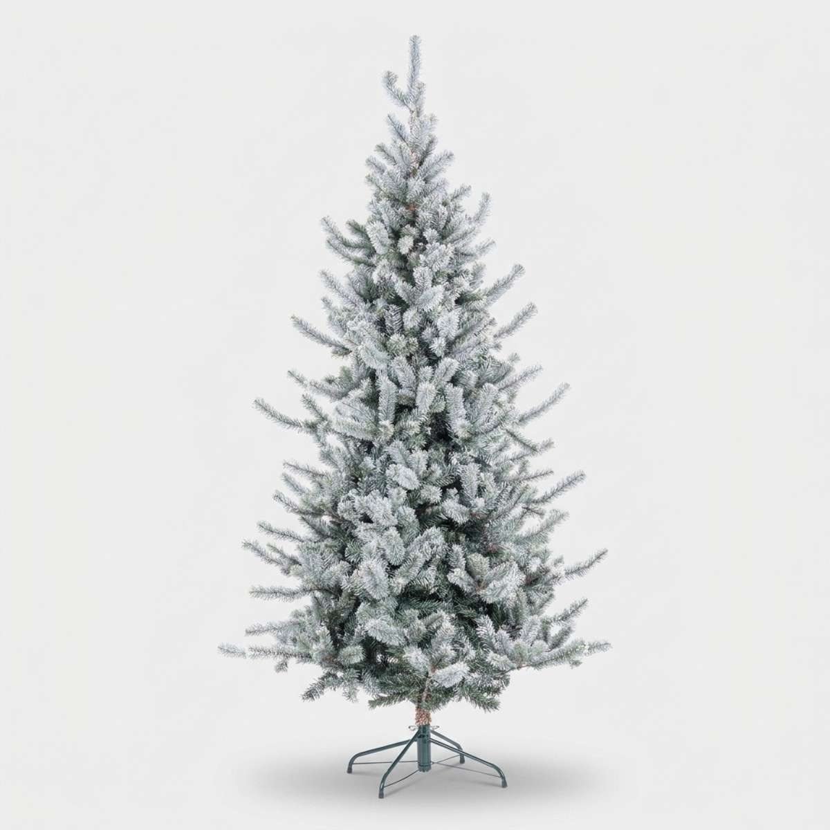 Árbol de Navidad slim nevado 210 cm 918 ramas Serrone Slim