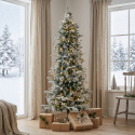 Árbol de Navidad estrecho nevado 180 cm 666 ramas Cooper slim