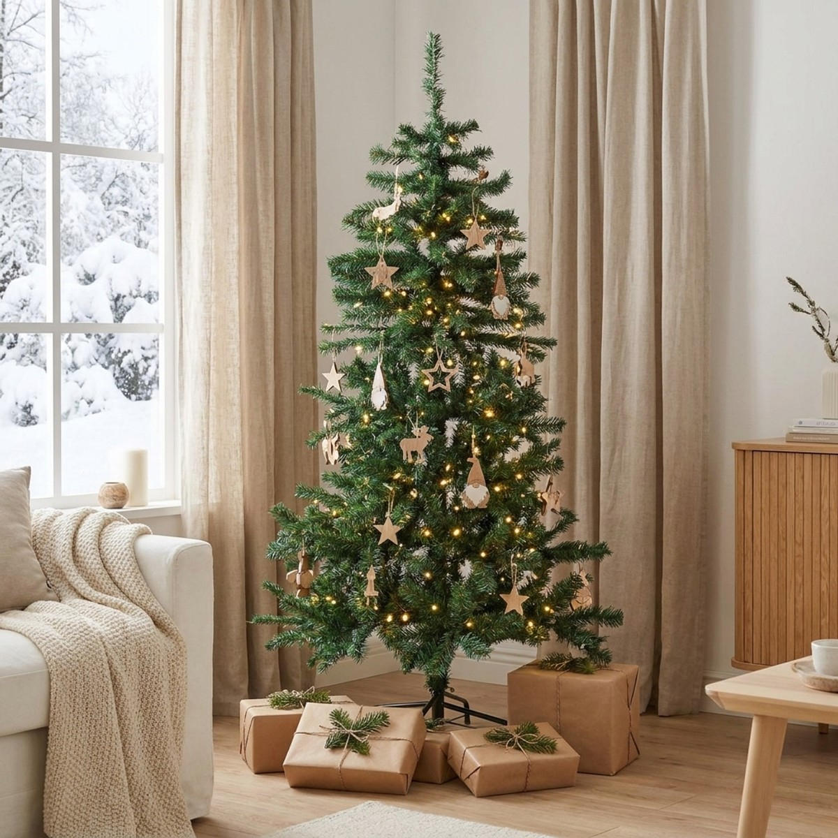 Albero di Natale artificiale 180 cm 524 rami Brooks