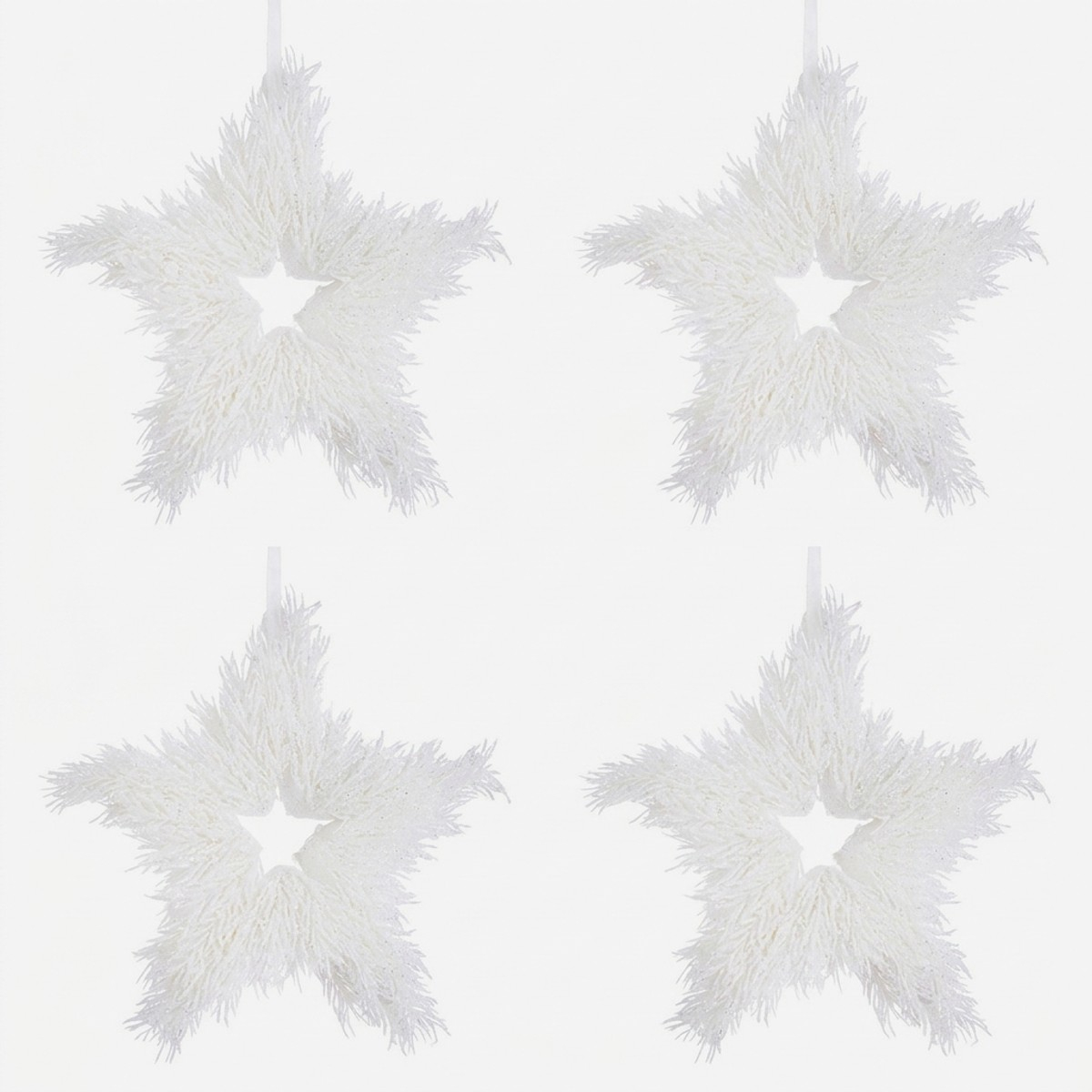 Set 4 decorazioni natalizie stella da appendere Sfavillio